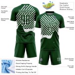 Custom Green White Lines Sublimation Soccer Uniform Jersey Custom Green White Lines Sublimation Soccer Uniform Jersey