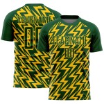 Custom Green Yellow Lightning Sublimation Soccer Uniform Jersey Custom Green Yellow Lightning Sublimation Soccer Uniform Jersey