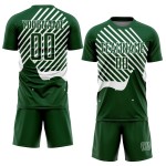 Custom Green White Lines Sublimation Soccer Uniform Jersey Custom Green White Lines Sublimation Soccer Uniform Jersey