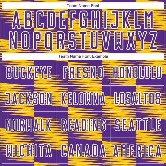 Custom Yellow Purple-White Lines Sublimation Soccer Uniform Jersey Custom Yellow Purple-White Lines Sublimation Soccer Uniform Jersey