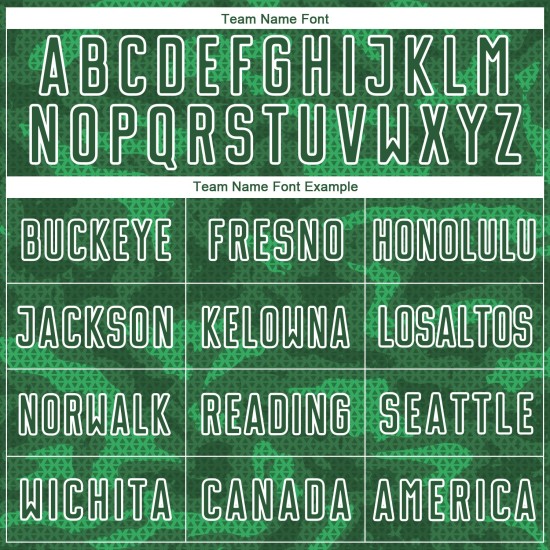 Custom Kelly Green White Geometric Shapes Sublimation Soccer Uniform Jersey Custom Kelly Green White Geometric Shapes Sublimation Soccer Uniform Jersey