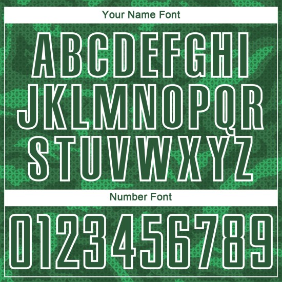 Custom Kelly Green White Geometric Shapes Sublimation Soccer Uniform Jersey Custom Kelly Green White Geometric Shapes Sublimation Soccer Uniform Jersey