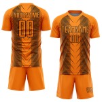 Custom Bay Orange Black Lines Sublimation Soccer Uniform Jersey Custom Bay Orange Black Lines Sublimation Soccer Uniform Jersey