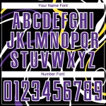 Custom Black Purple-White Fluid Shapes Sublimation Soccer Uniform Jersey Custom Black Purple-White Fluid Shapes Sublimation Soccer Uniform Jersey