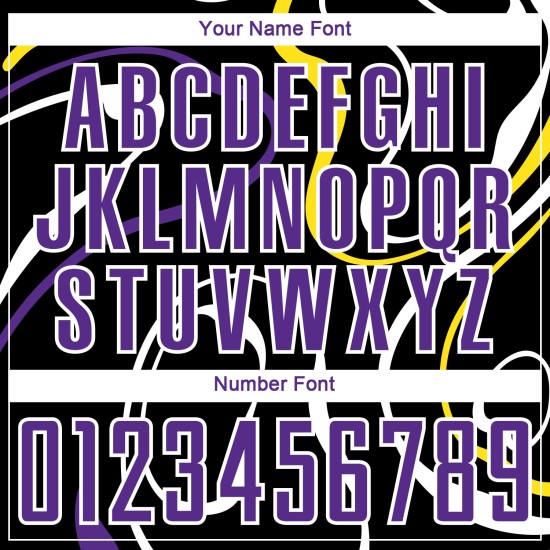 Custom Black Purple-White Fluid Shapes Sublimation Soccer Uniform Jersey Custom Black Purple-White Fluid Shapes Sublimation Soccer Uniform Jersey